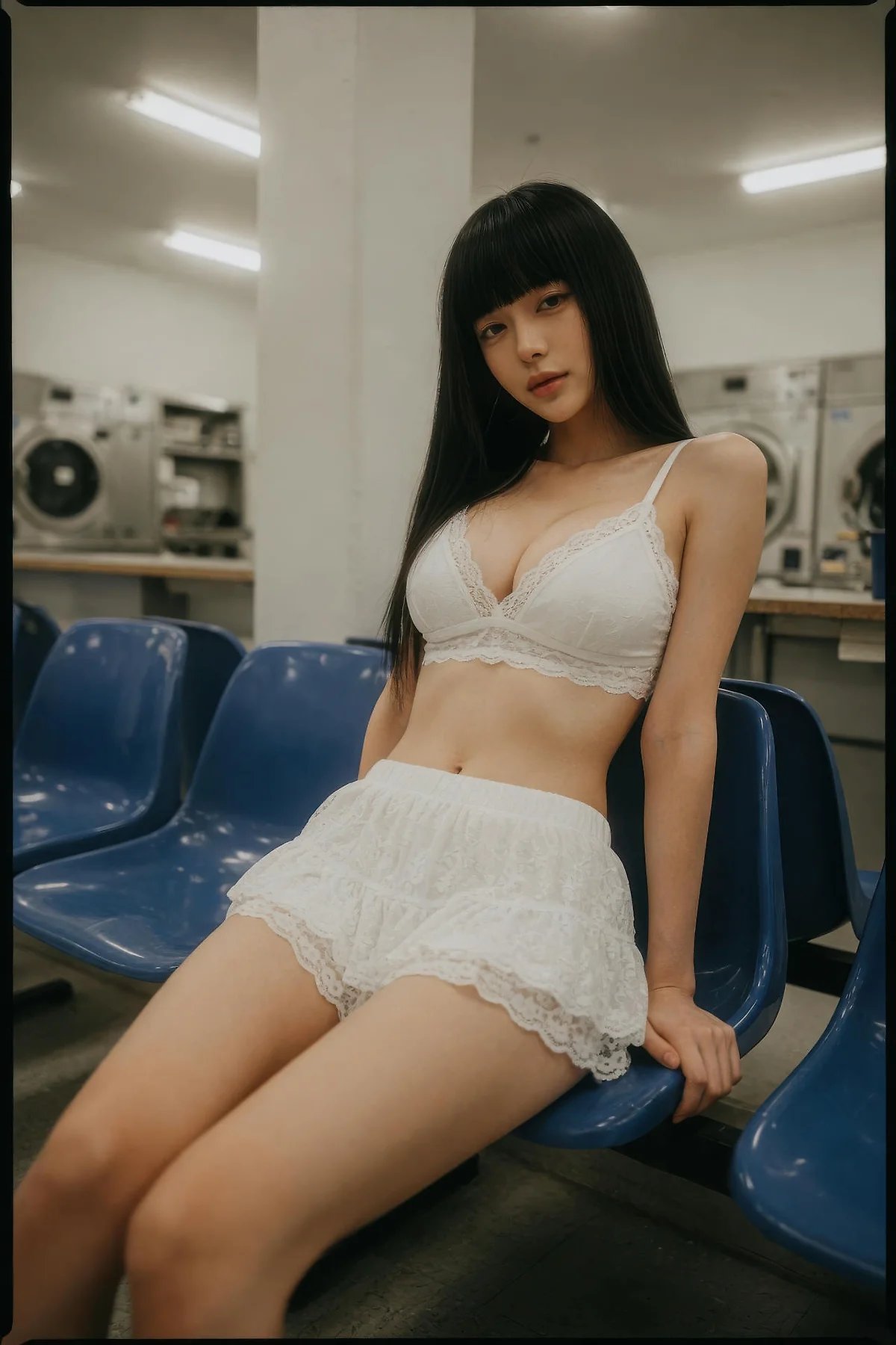 AIG  No.586 九歌lina超美白色蕾丝短裙 - 9