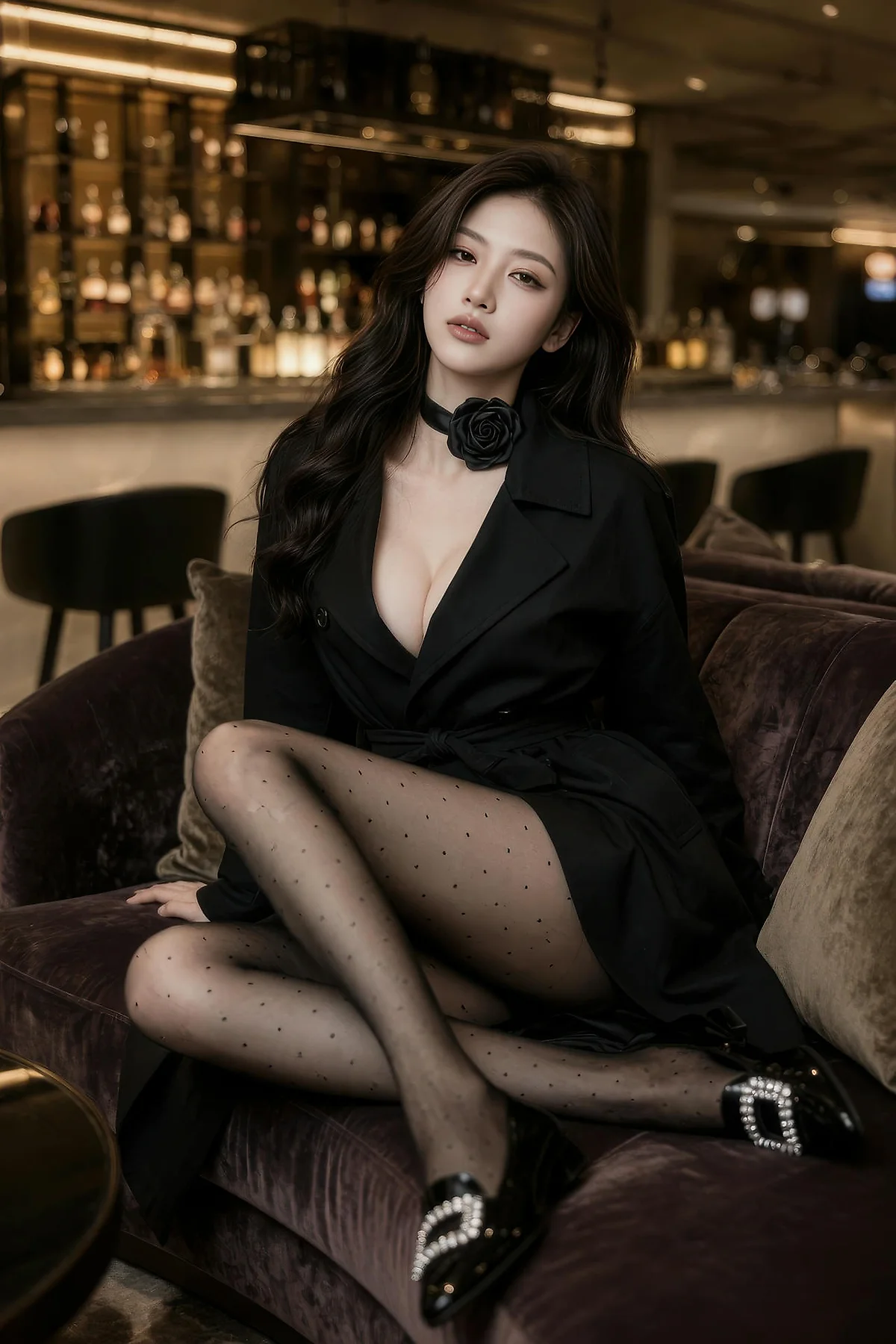 AIG  No.589 斯蔓黑丝风衣爆乳美女 - 5