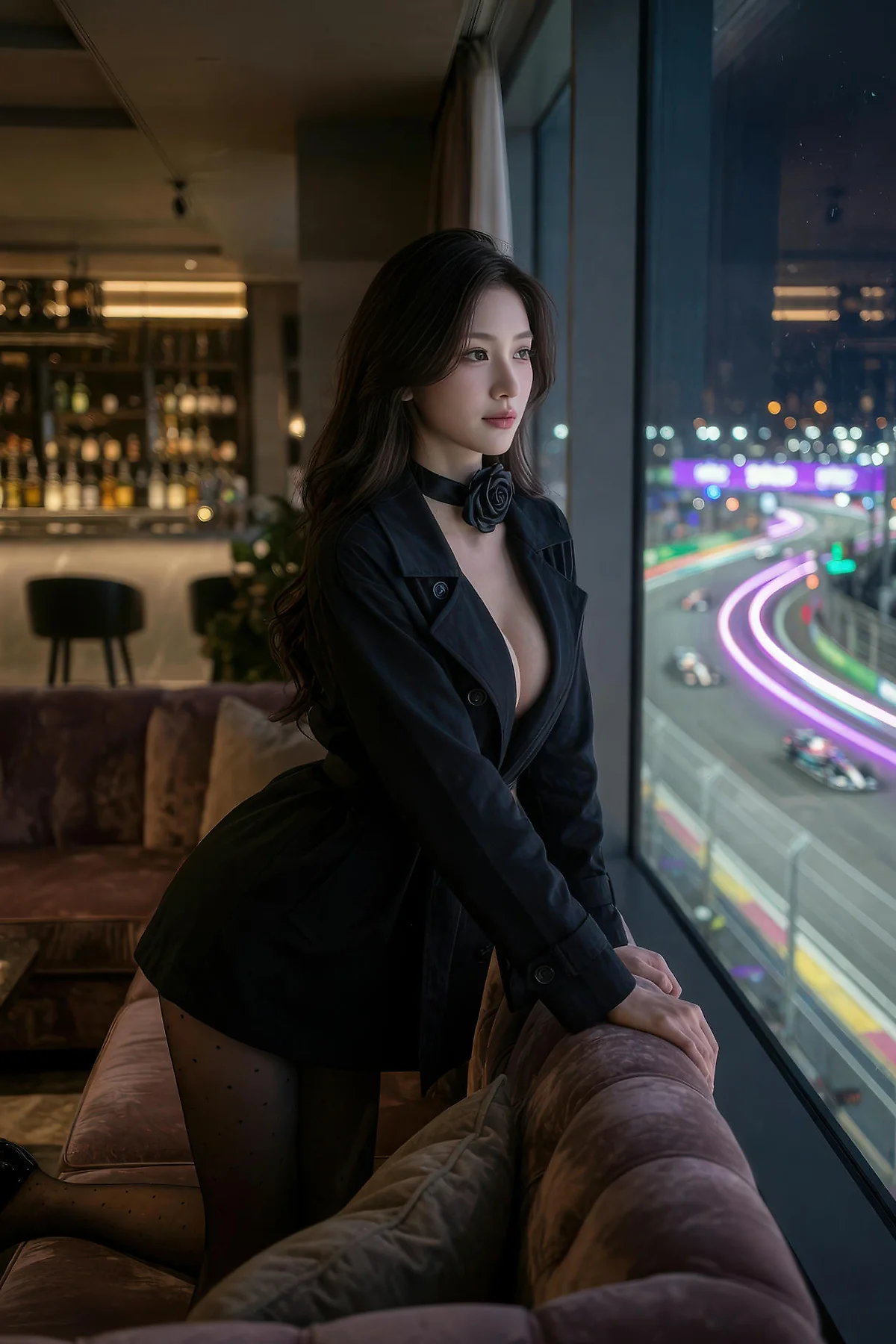 AIG  No.589 斯蔓黑丝风衣爆乳美女 - 6