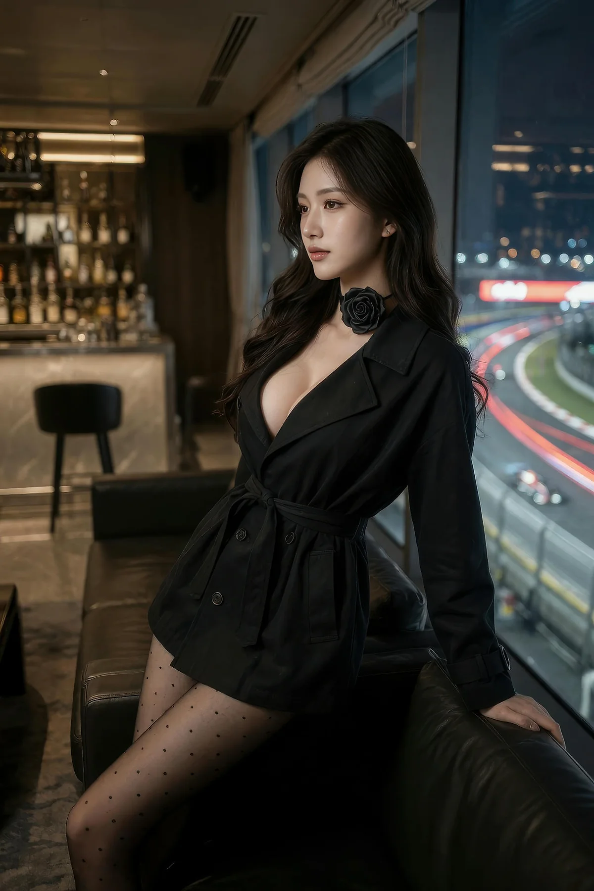 AIG  No.589 斯蔓黑丝风衣爆乳美女 - 9