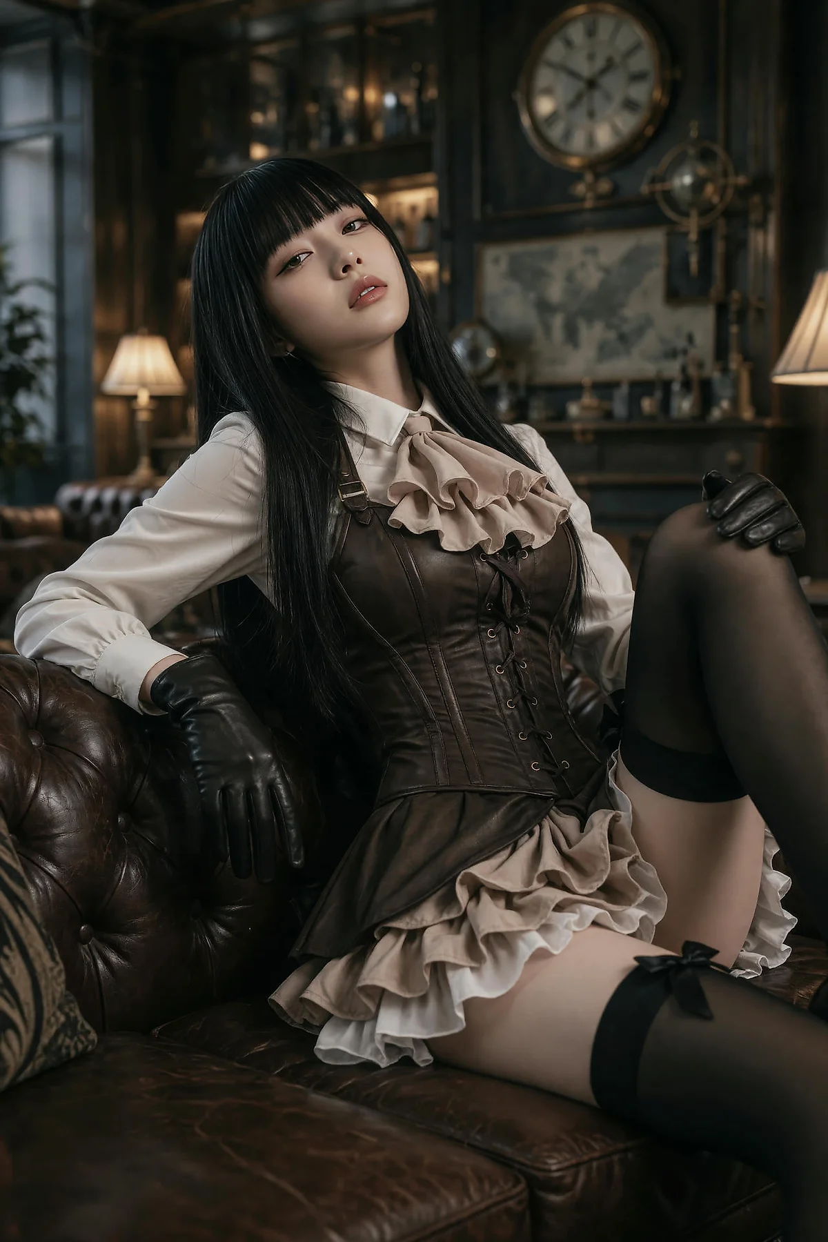 AIG  No.596 九歌lina复古黑丝写真 - 1