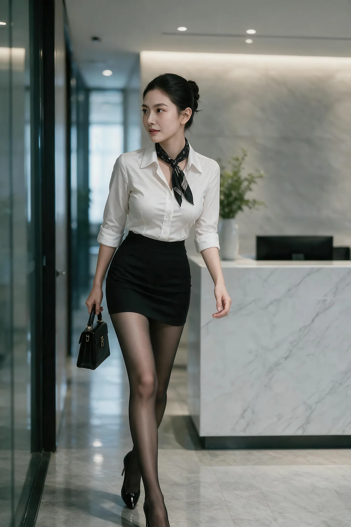 AIG  No.597 江巫巫空姐黑丝制服 - 1