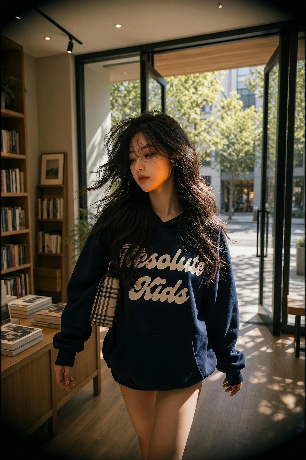AIG  No.599 赵姗姗爱运动长腿帽服美女 - 2