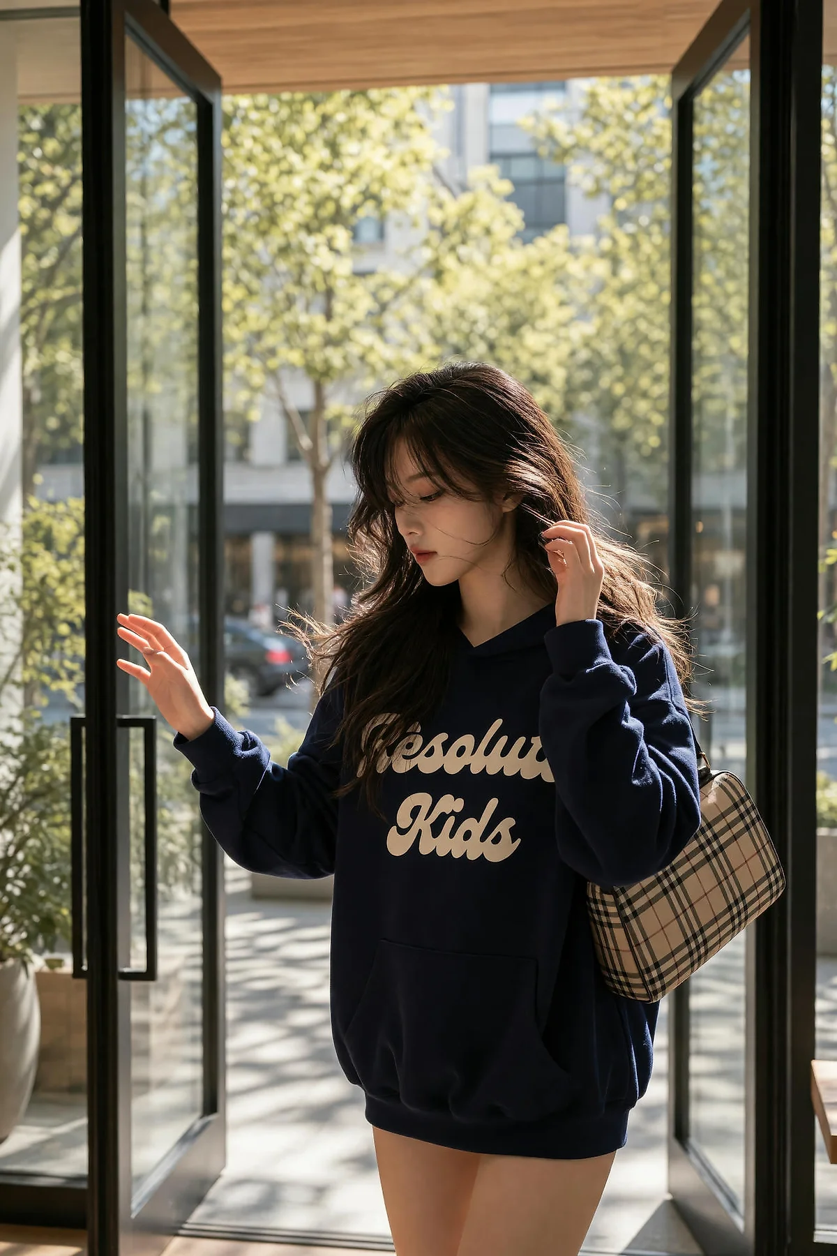 AIG  No.599 赵姗姗爱运动长腿帽服美女 - 3