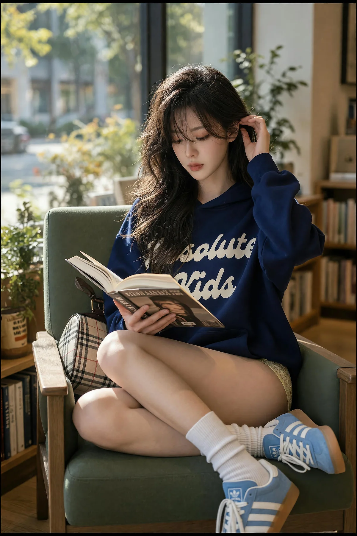 AIG  No.599 赵姗姗爱运动长腿帽服美女 - 1
