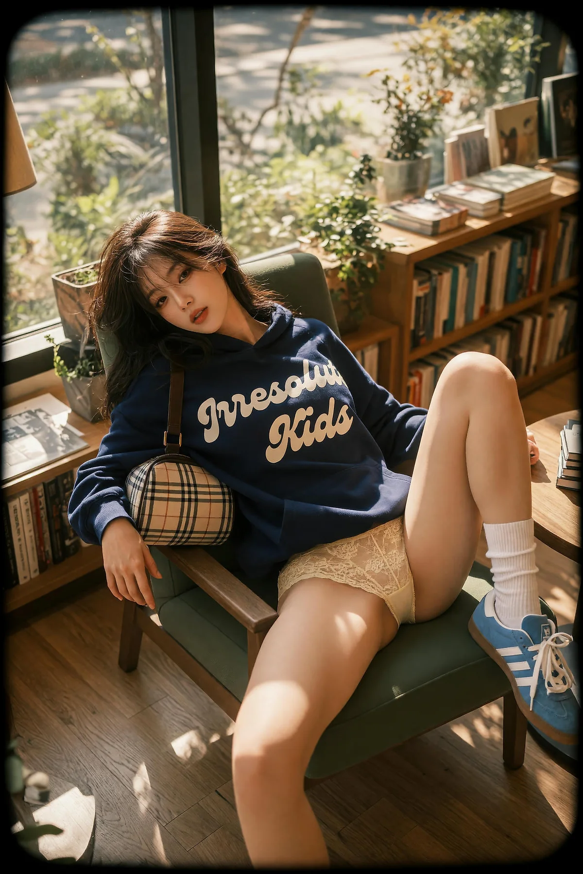 AIG  No.599 赵姗姗爱运动长腿帽服美女 - 5