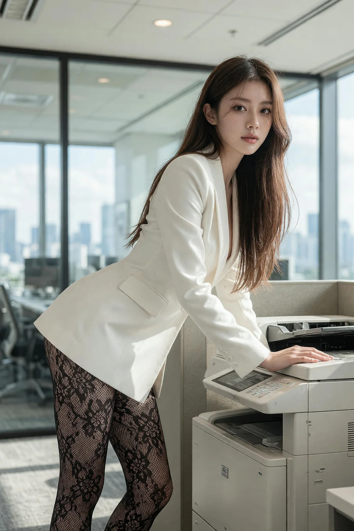 AIG  No.606 糖er办公室套装蕾丝袜 - 7
