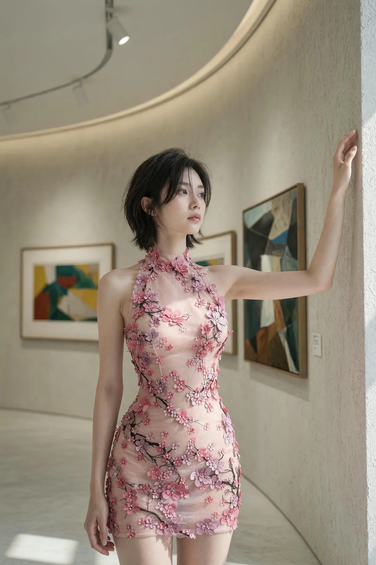 AIG  No.615 赵奚尔er旗袍桃花内衣 - 4