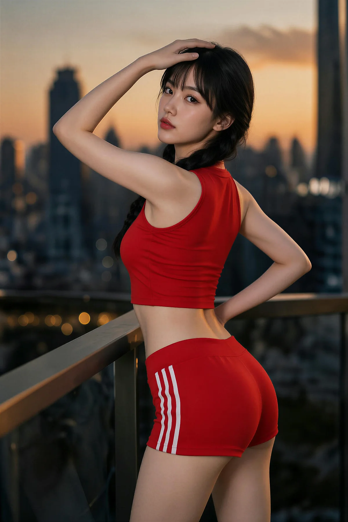 AIG  No.631 暖暖红色运动套装 - 5