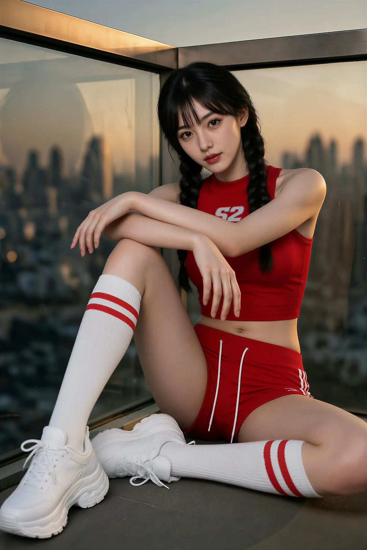 AIG  No.631 暖暖红色运动套装 - 7
