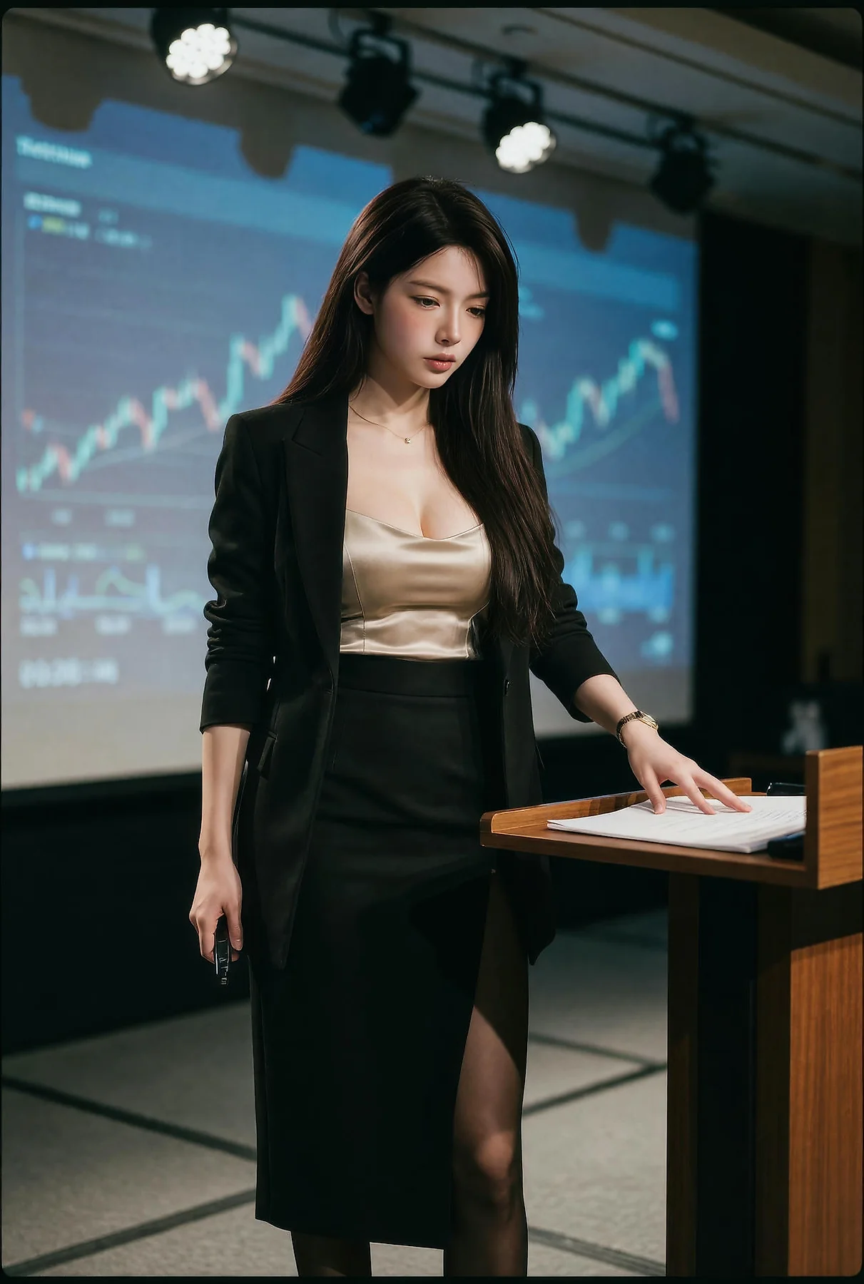 AIG  No.644 斯斯大小姐金融黑丝美女美腿 - 1