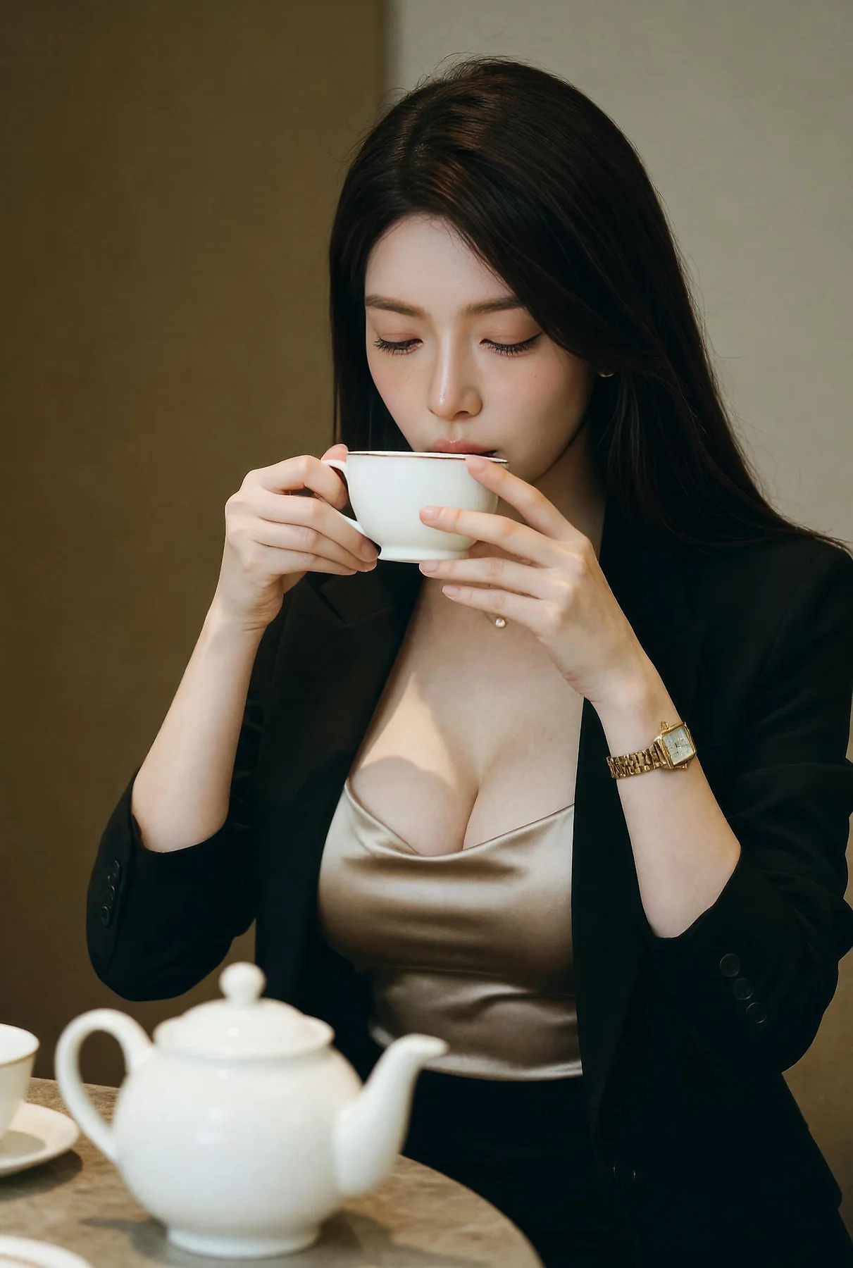 AIG  No.644 斯斯大小姐金融黑丝美女美腿 - 1