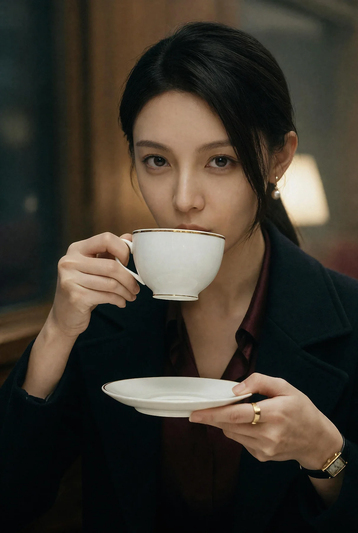 AIG  No.650 柒琪喵列车餐厅的气质美女 - 9