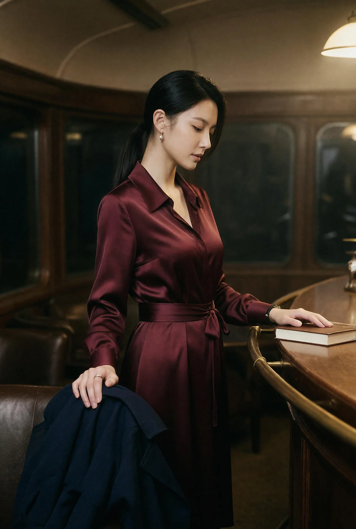 AIG  No.650 柒琪喵列车餐厅的气质美女 - 3