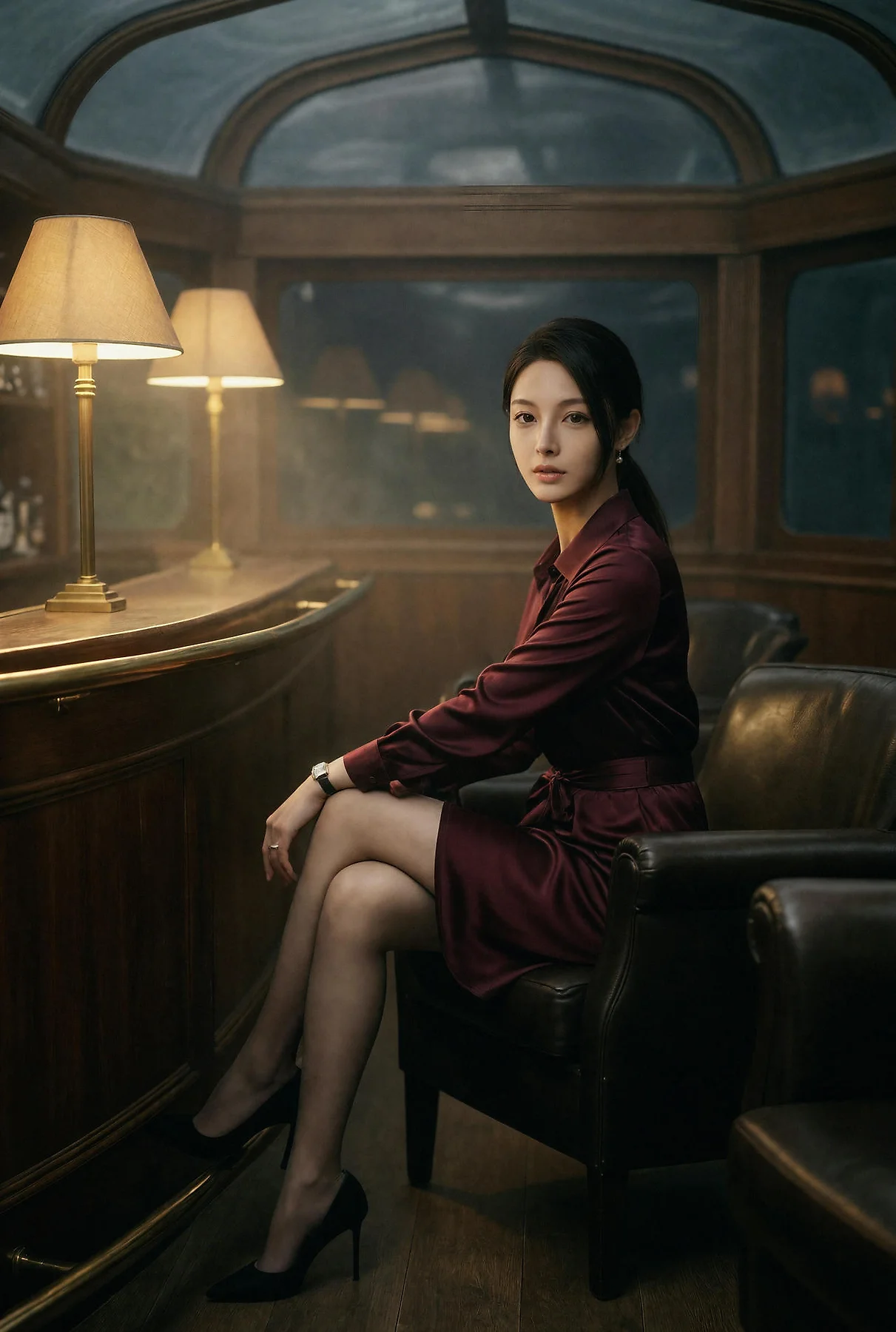 AIG  No.650 柒琪喵列车餐厅的气质美女 - 7