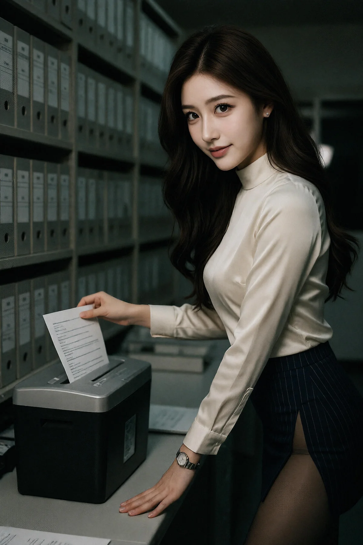 AIG  No.666  糖er档案室黑丝美女 - 10