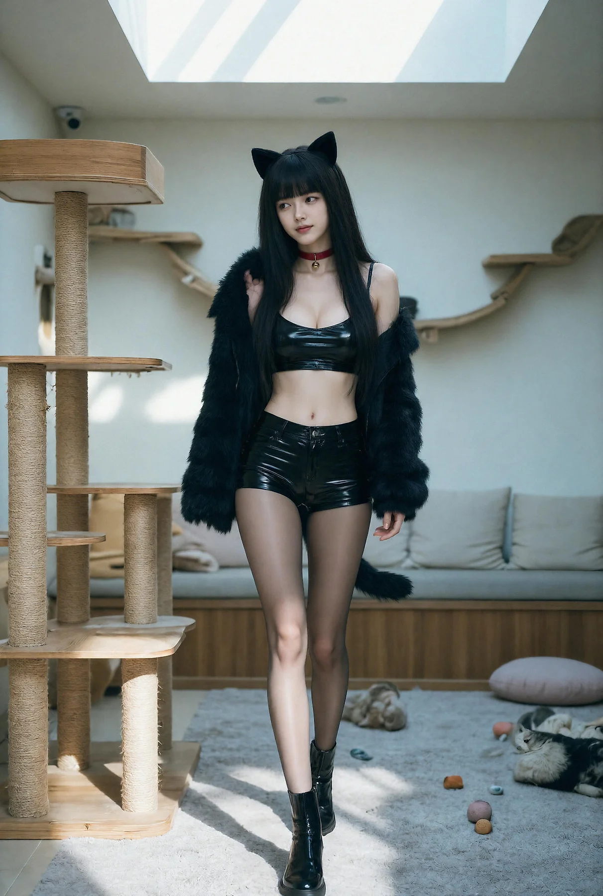 AIG  No.668  九歌lina猫系女友皮裤 - 1