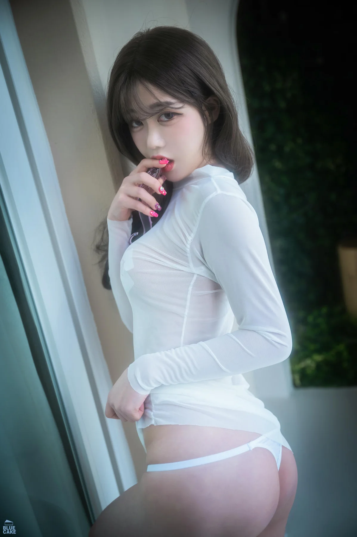 BLUECAKE No.093 Jung Eun Dazzling 白色乳贴爆乳 - 1