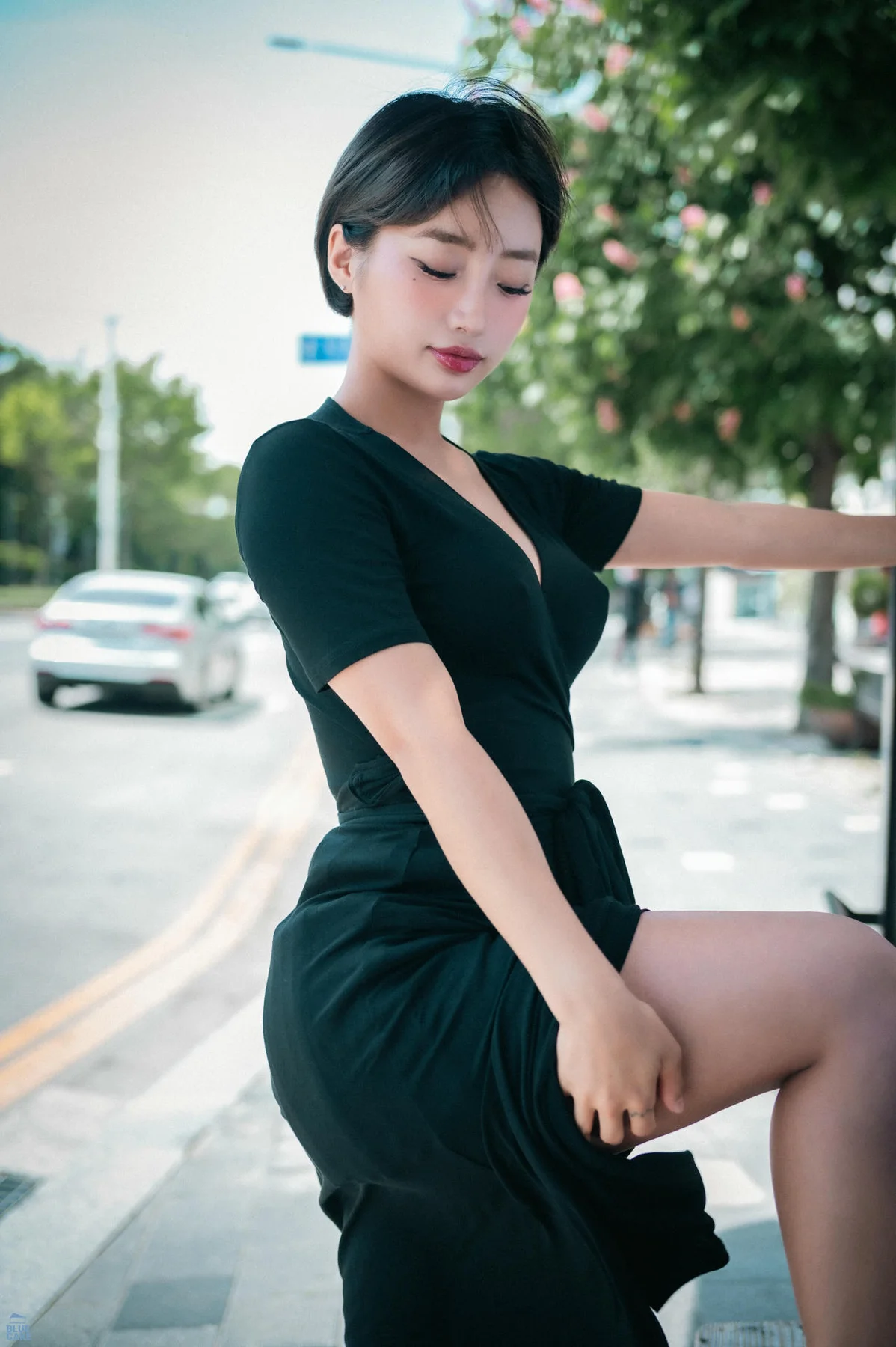 BLUECAKE No.157 Booty Queen公园写真黑裙 - 7