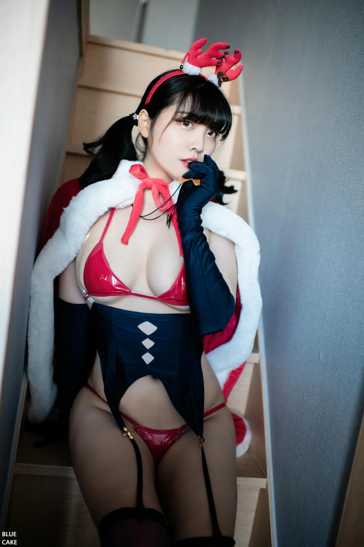 BLUECAKE No.162 Song Hana制服爆乳吊袜 - 8