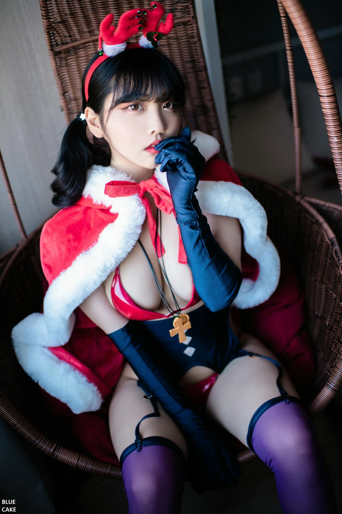 BLUECAKE No.162 Song Hana制服爆乳吊袜 - 7