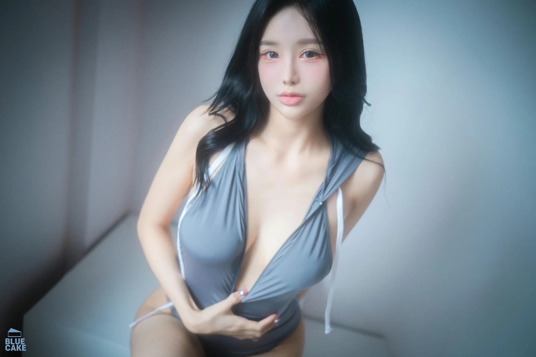 BLUECAKE No.166 YeonYu黑丝网袜皮衣 - 3