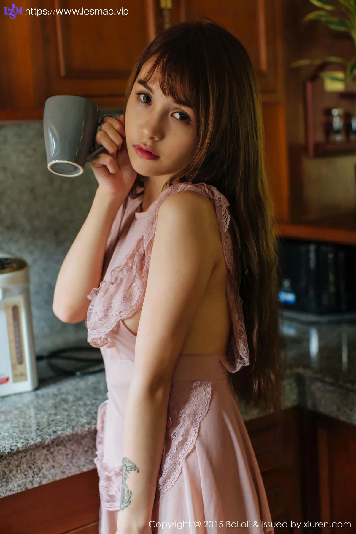 BoLoli波萝社 Vol.077 夏美酱_ 厨娘美女 - 2