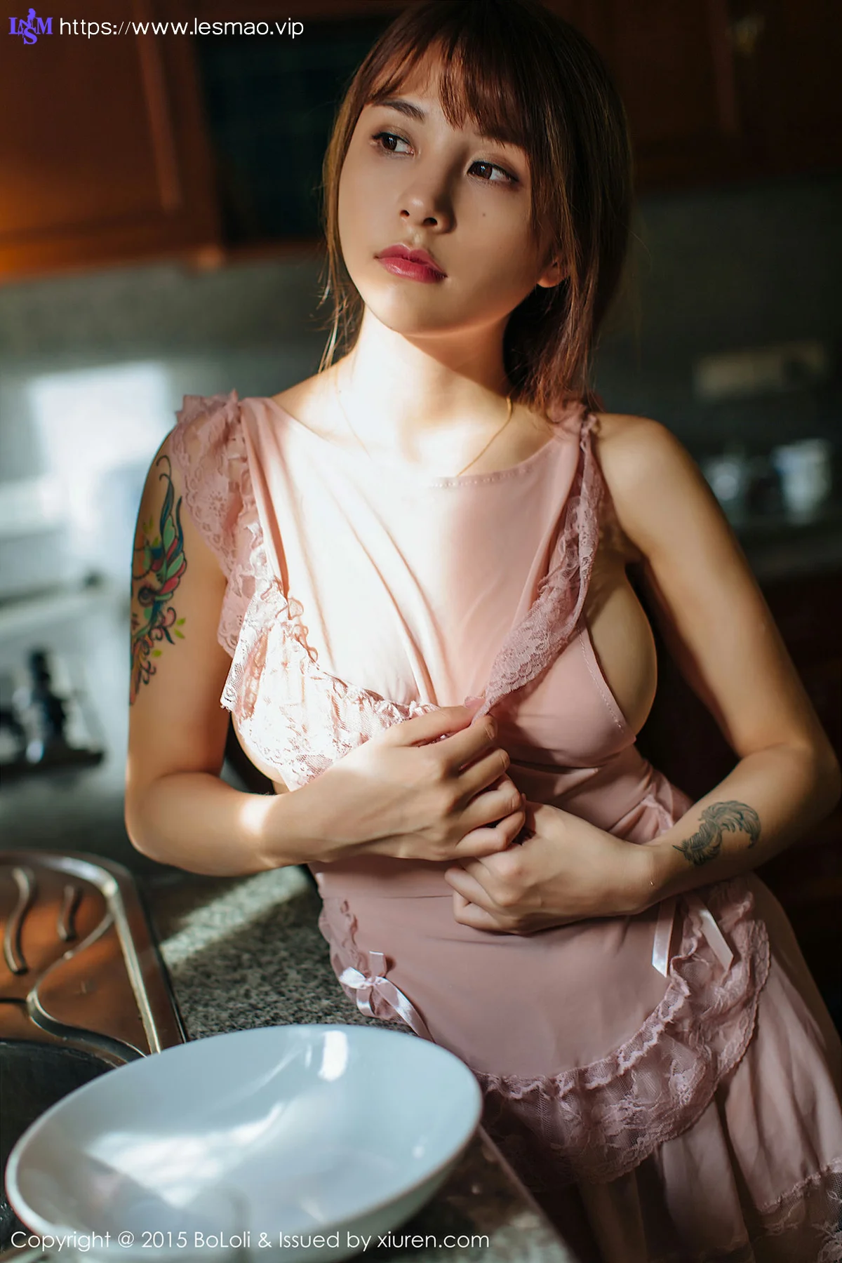 BoLoli波萝社 Vol.077 夏美酱_ 厨娘美女 - 4