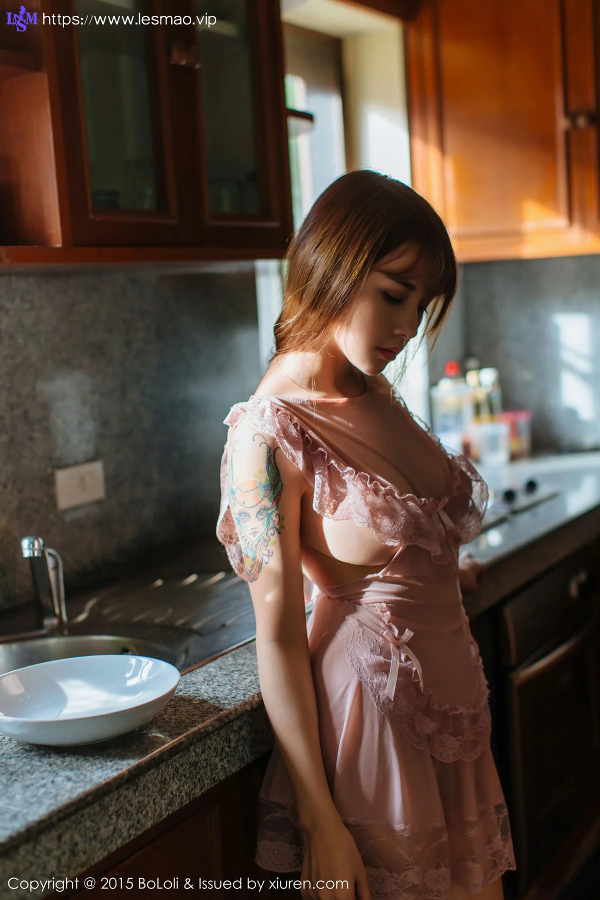 BoLoli波萝社 Vol.077 夏美酱_ 厨娘美女 - 5