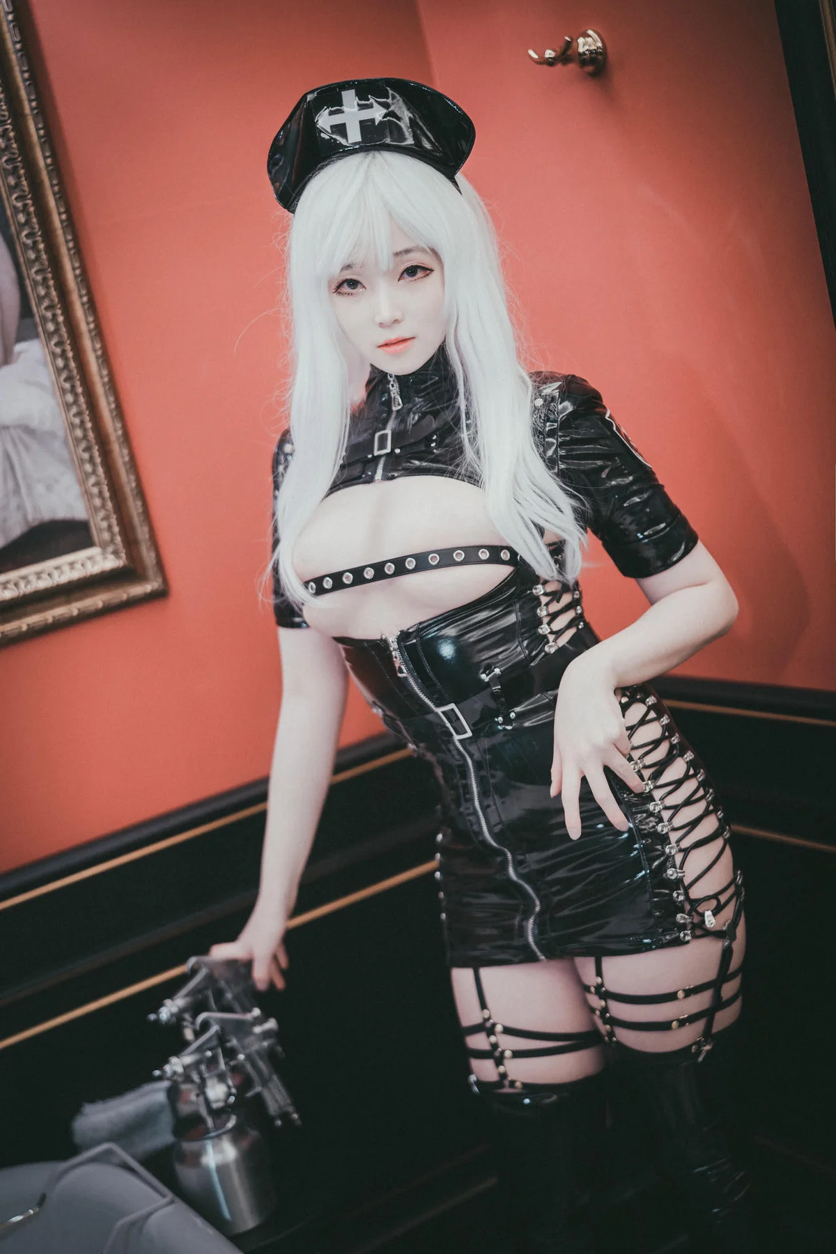 DJAWA No.035 Bambi皮裙警花制服 - 9