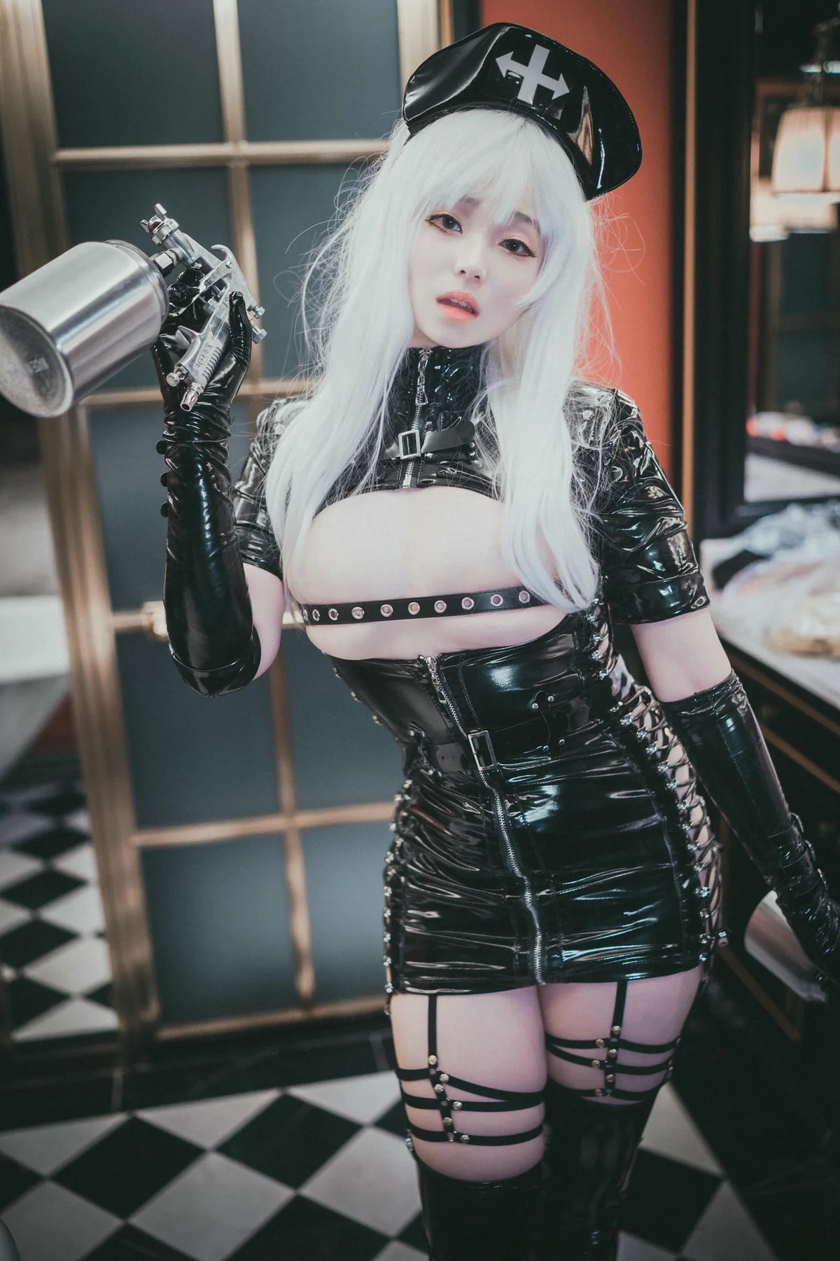 DJAWA No.035 Bambi皮裙警花制服 - 7
