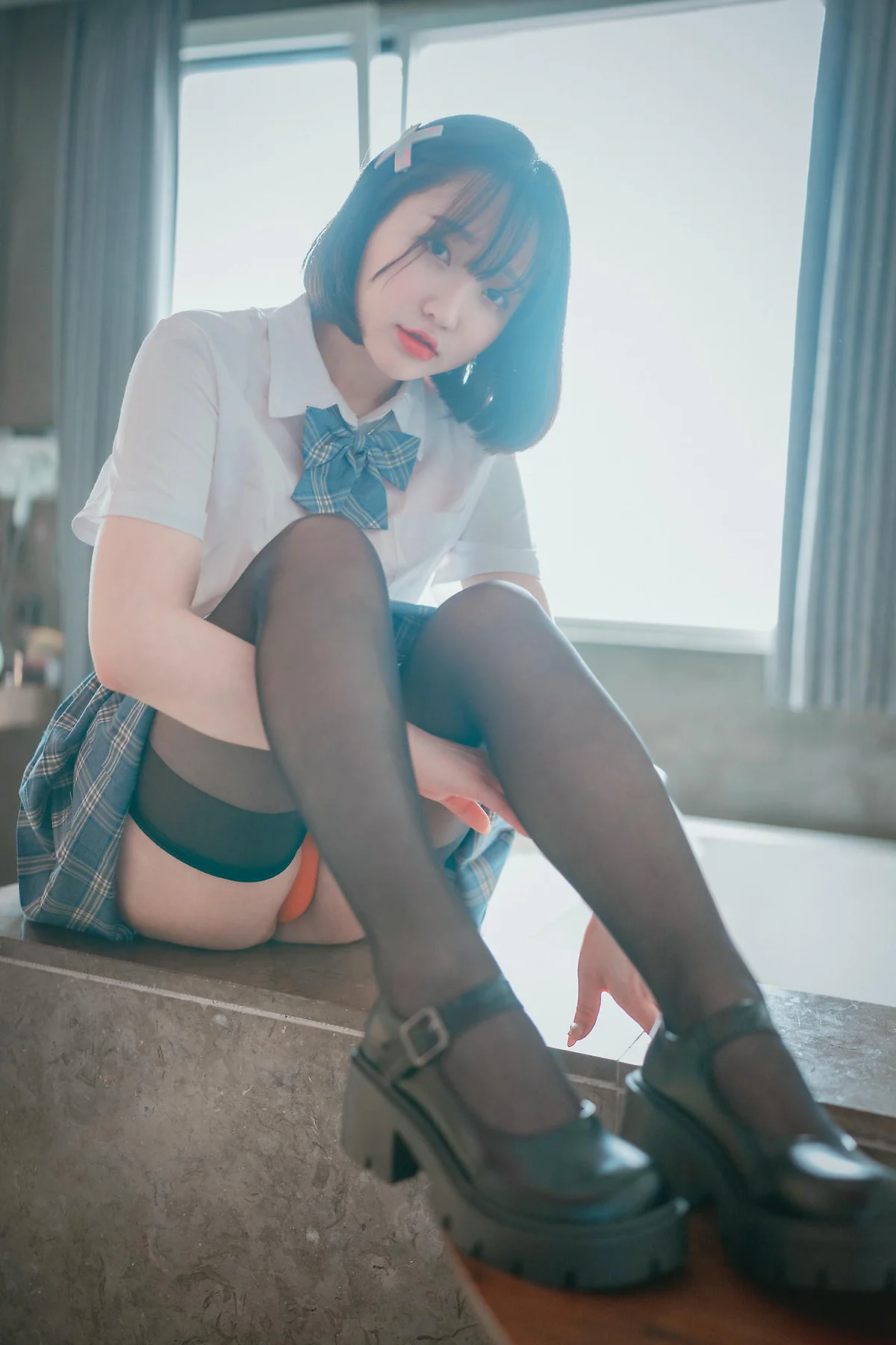 DJAWA No.068 Son Ye-Eun格子裙jk制服 - 7