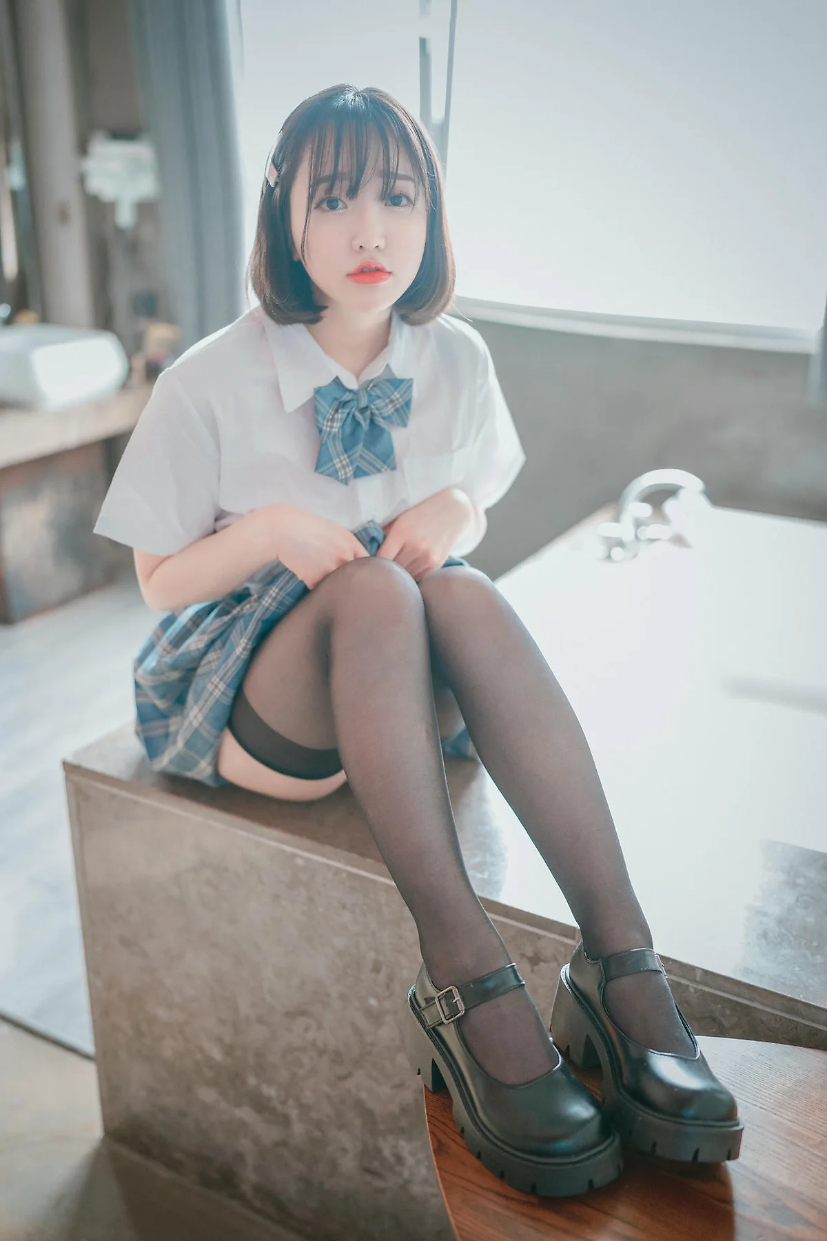 DJAWA No.068 Son Ye-Eun格子裙jk制服 - 8