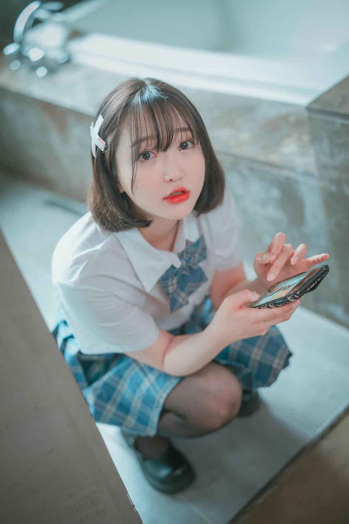 DJAWA No.068 Son Ye-Eun格子裙jk制服 - 5