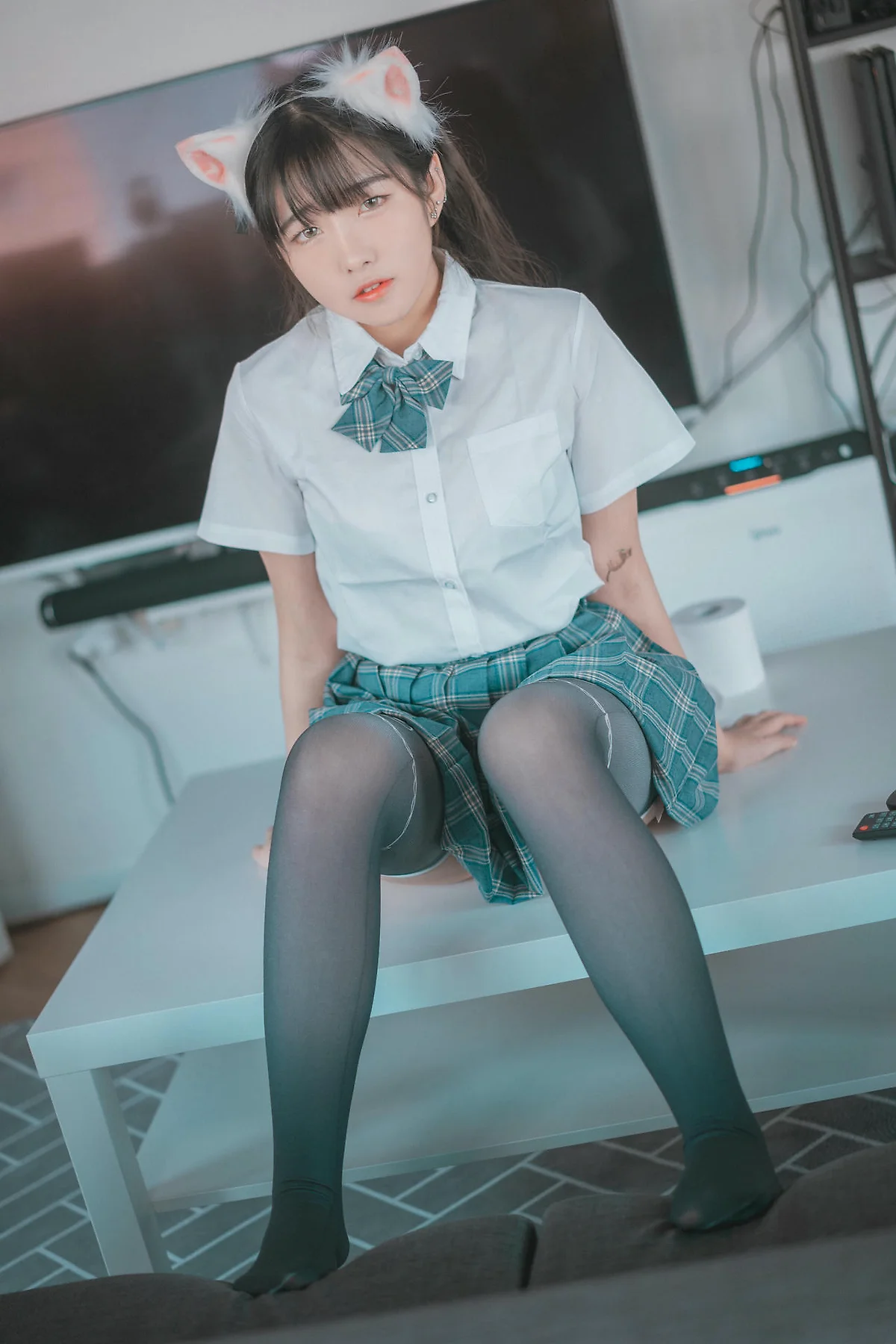 DJAWA No.074 Sonson爆乳格子裙少女 - 4