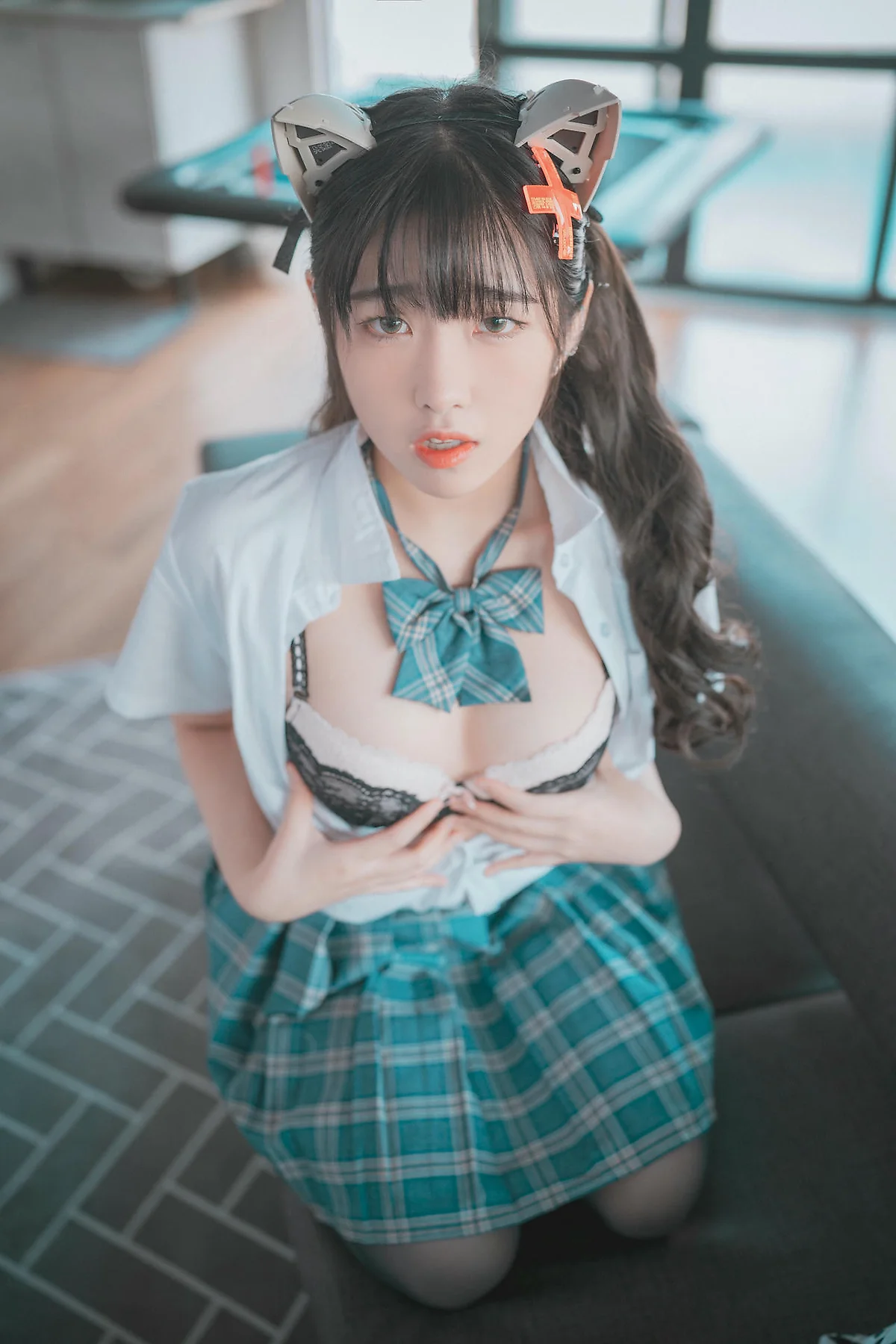 DJAWA No.074 Sonson爆乳格子裙少女 - 6