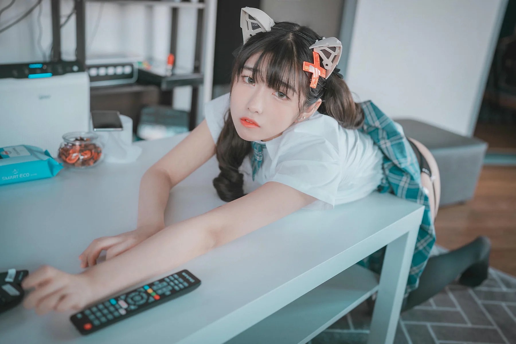 DJAWA No.074 Sonson爆乳格子裙少女 - 2