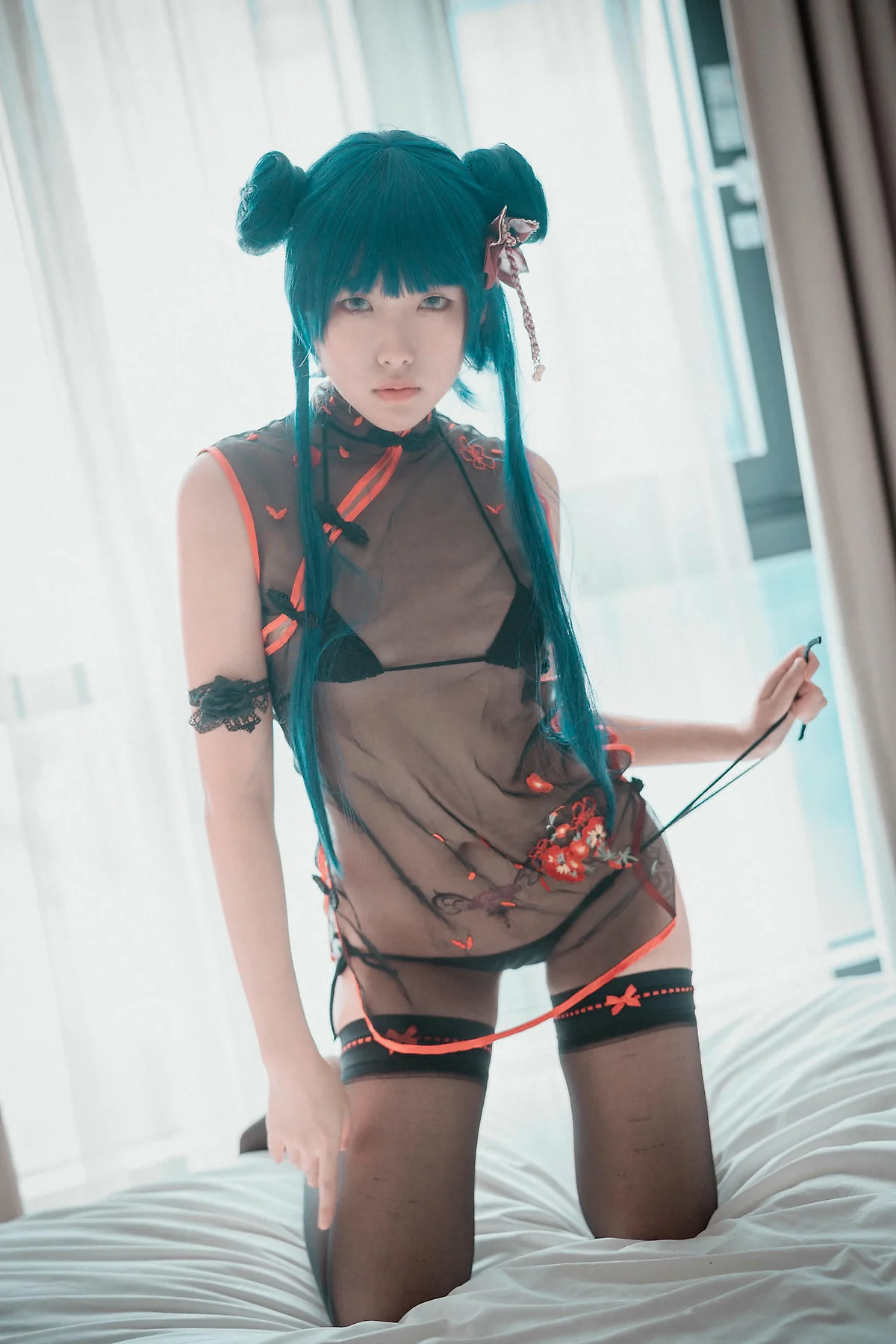 DJAWA No.077 Sonson黑丝透视上衣 - 2
