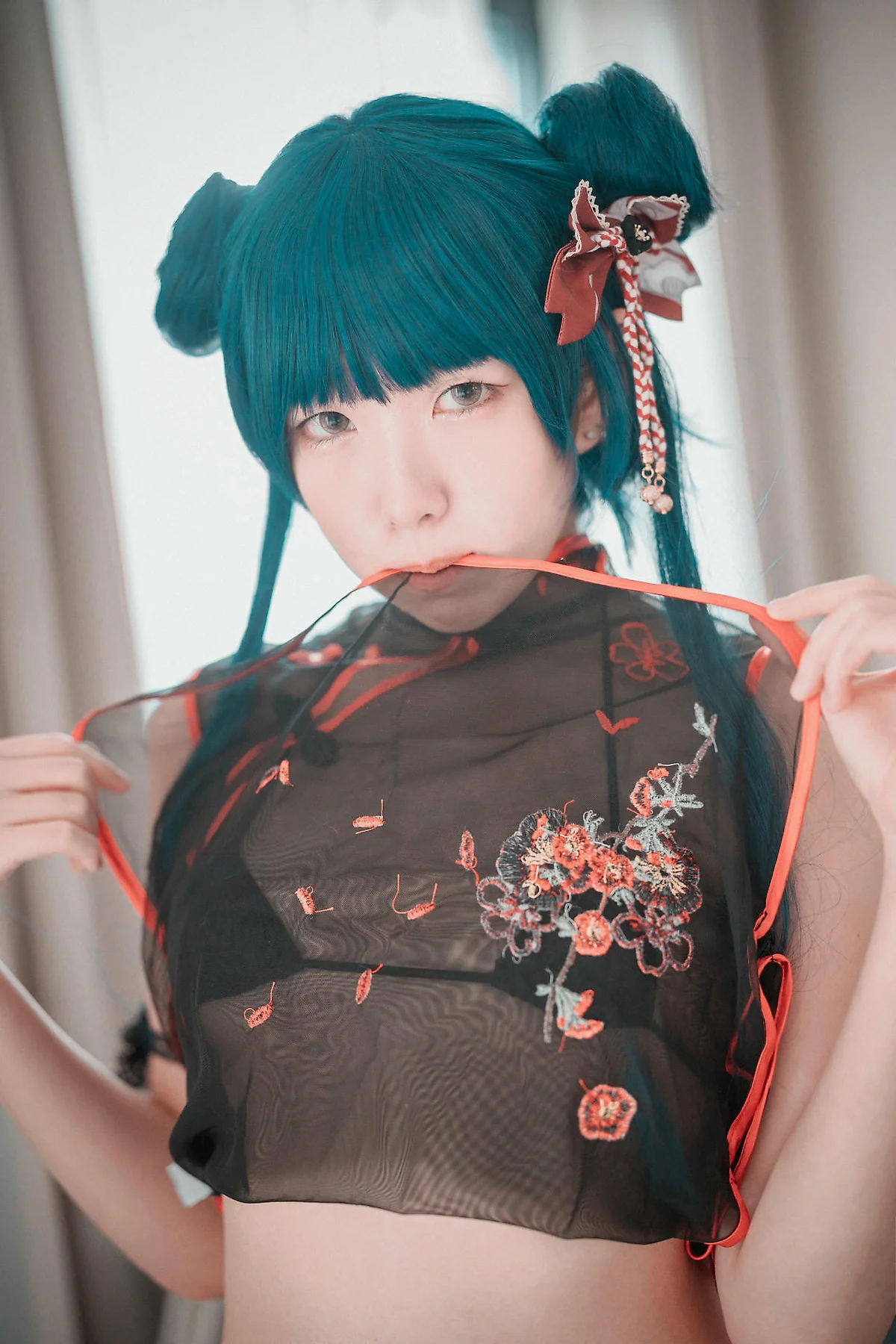 DJAWA No.077 Sonson黑丝透视上衣 - 4