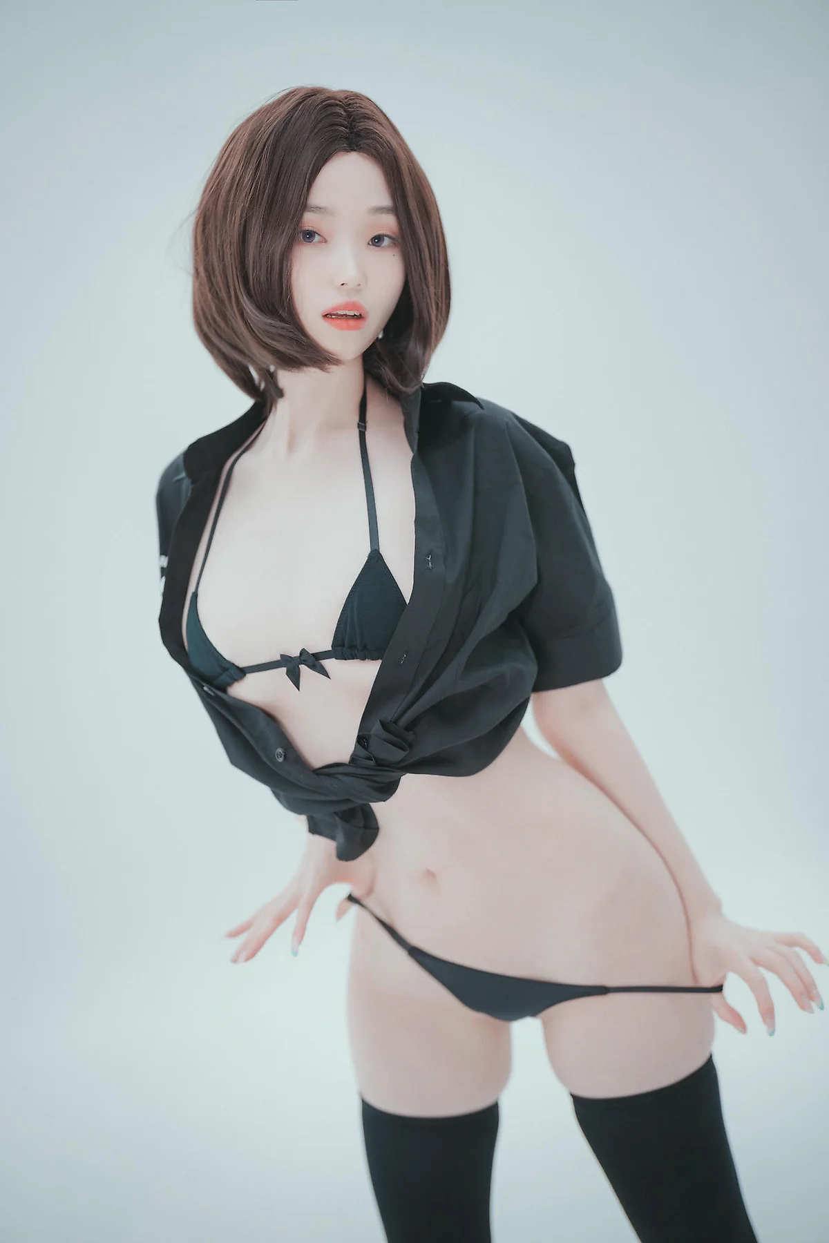 DJAWA No.080 Bambi制服短发气质美女 - 1