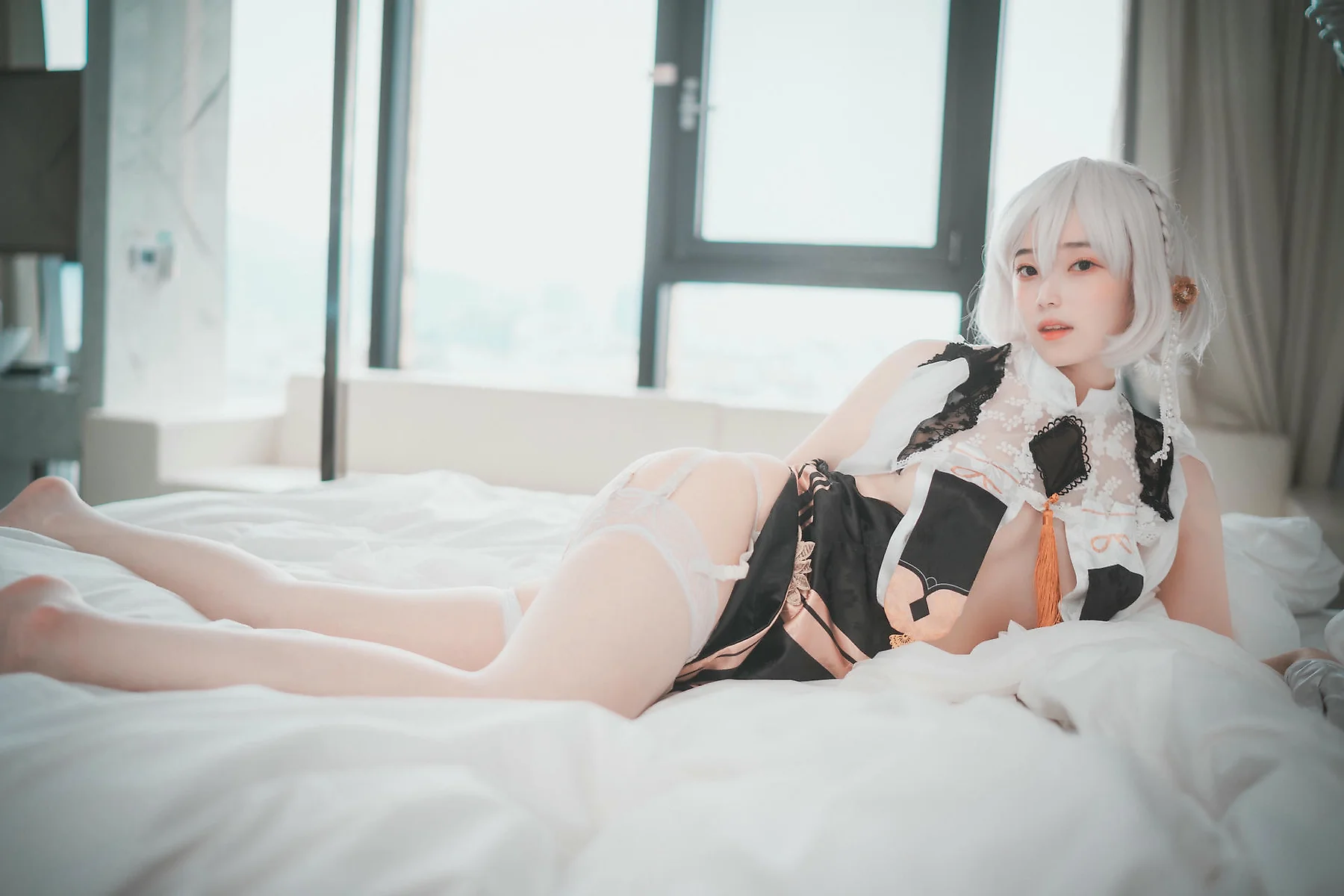 DJAWA No.083 Bambi白丝吊袜写真 - 10