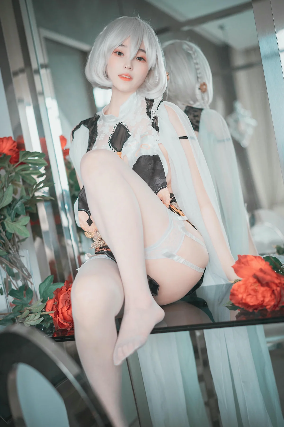DJAWA No.083 Bambi白丝吊袜写真 - 4