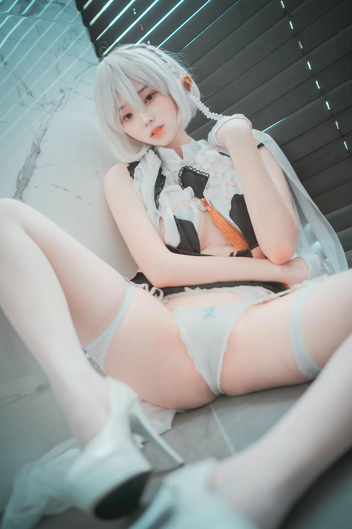 DJAWA No.083 Bambi白丝吊袜写真 - 2