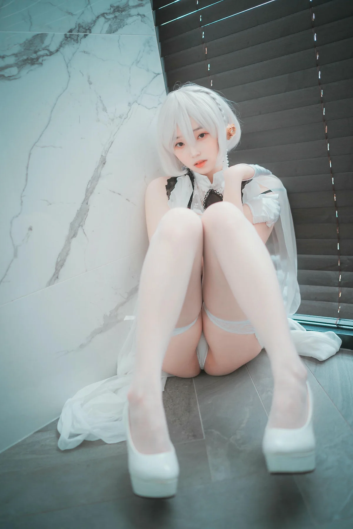 DJAWA No.083 Bambi白丝吊袜写真 - 4