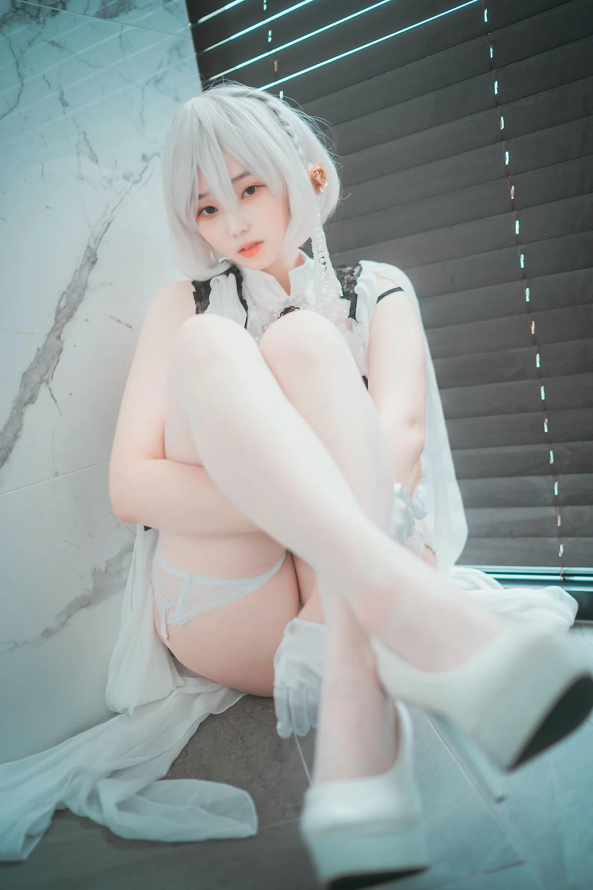 DJAWA No.083 Bambi白丝吊袜写真 - 6