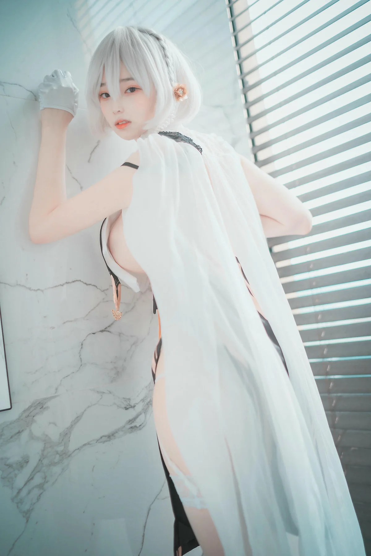 DJAWA No.083 Bambi白丝吊袜写真 - 4