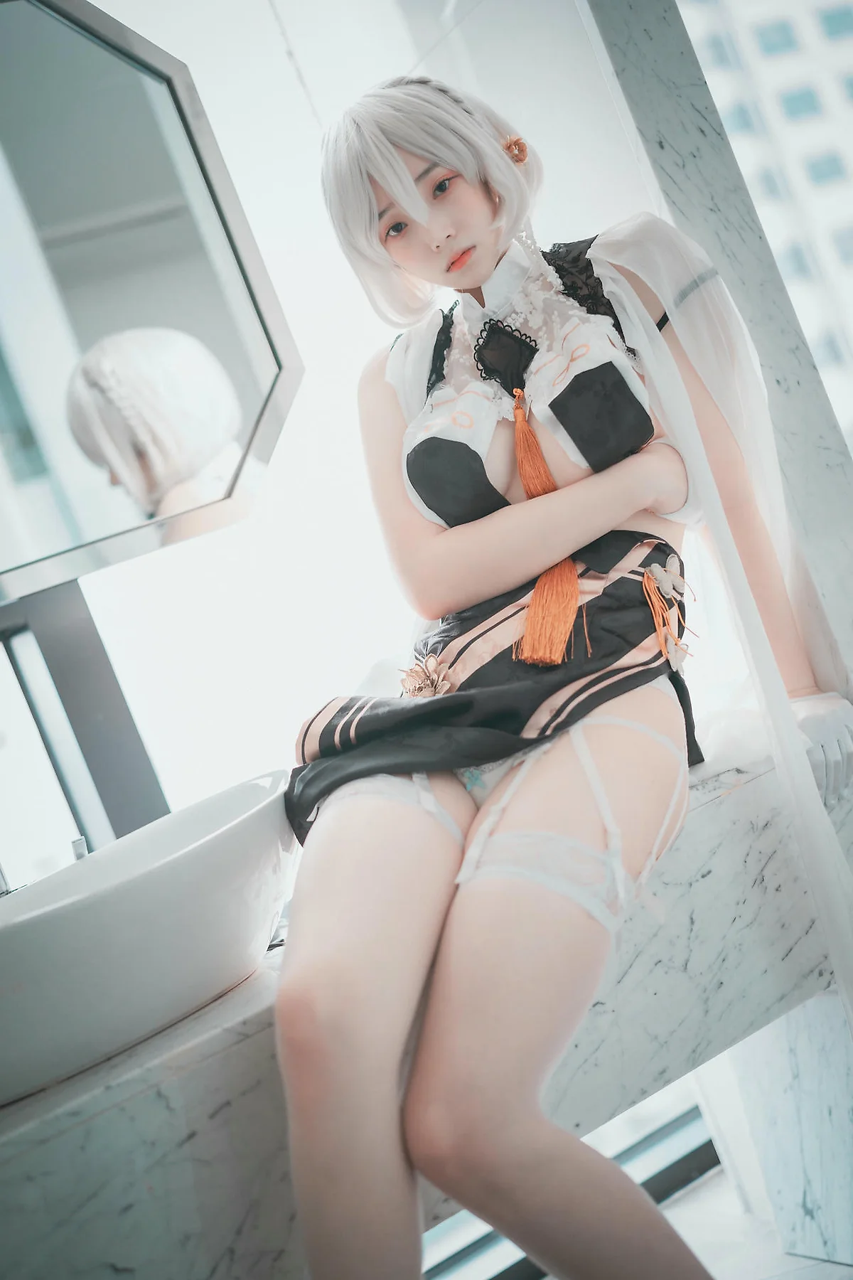DJAWA No.083 Bambi白丝吊袜写真 - 9