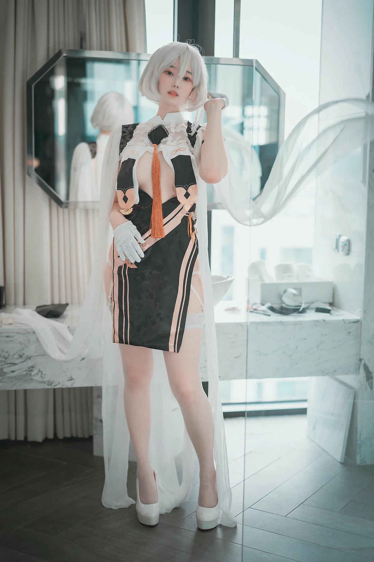 DJAWA No.083 Bambi白丝吊袜写真 - 9