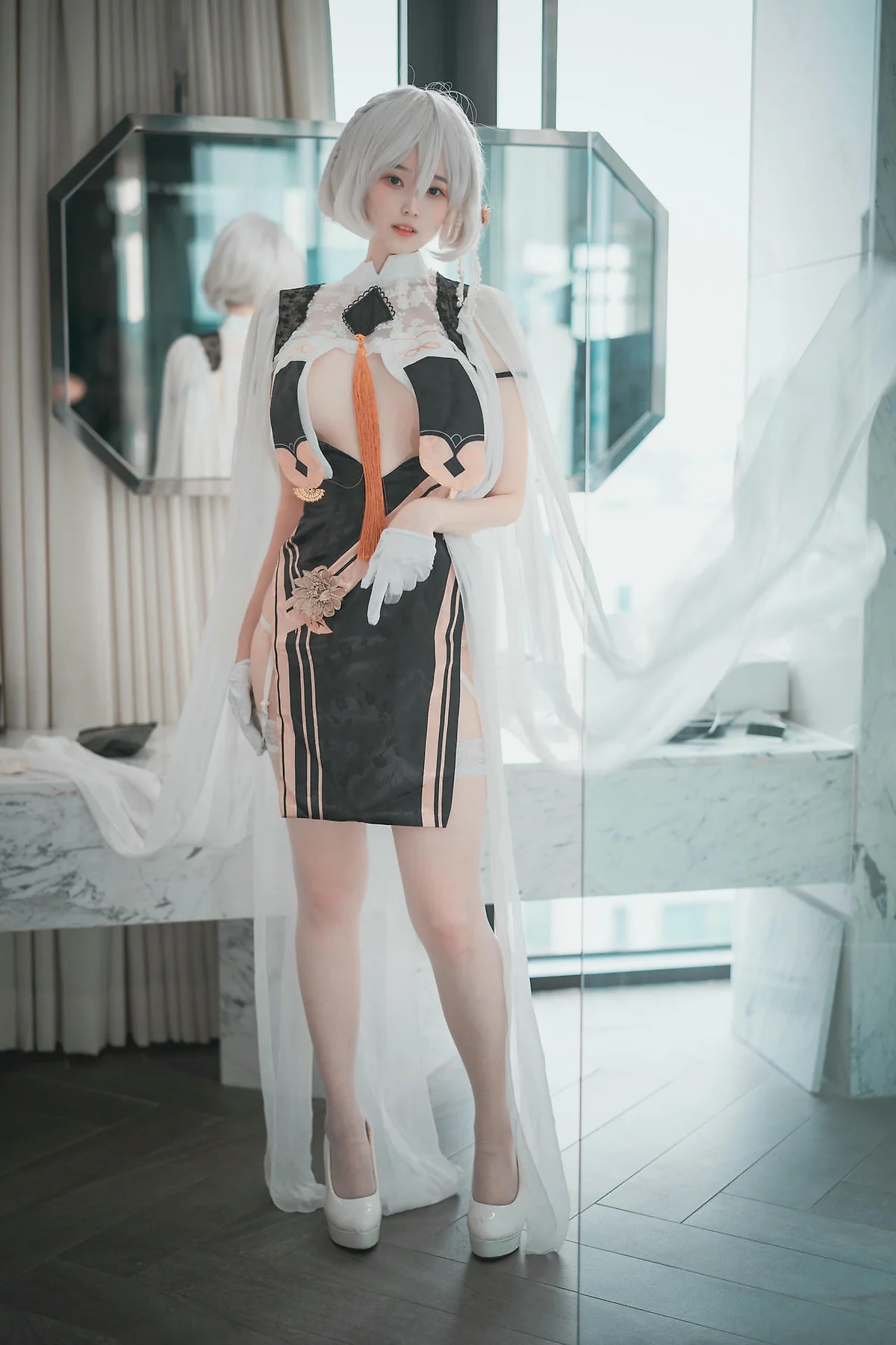 DJAWA No.083 Bambi白丝吊袜写真 - 10