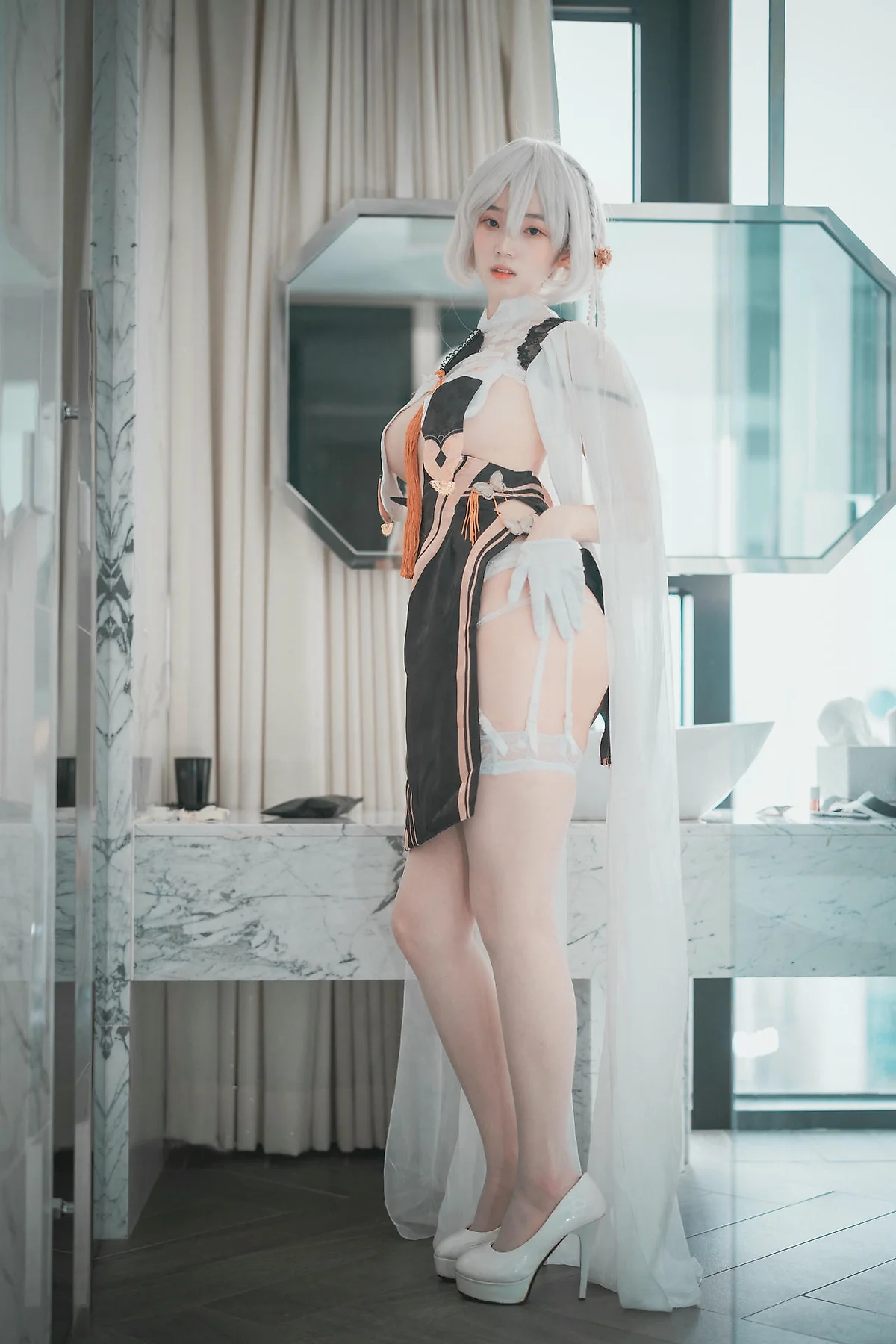 DJAWA No.083 Bambi白丝吊袜写真 - 2